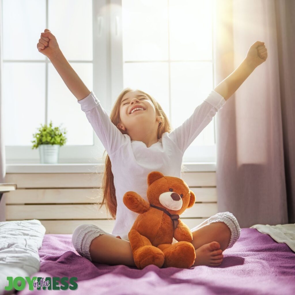 sleep - girl waking up happy
