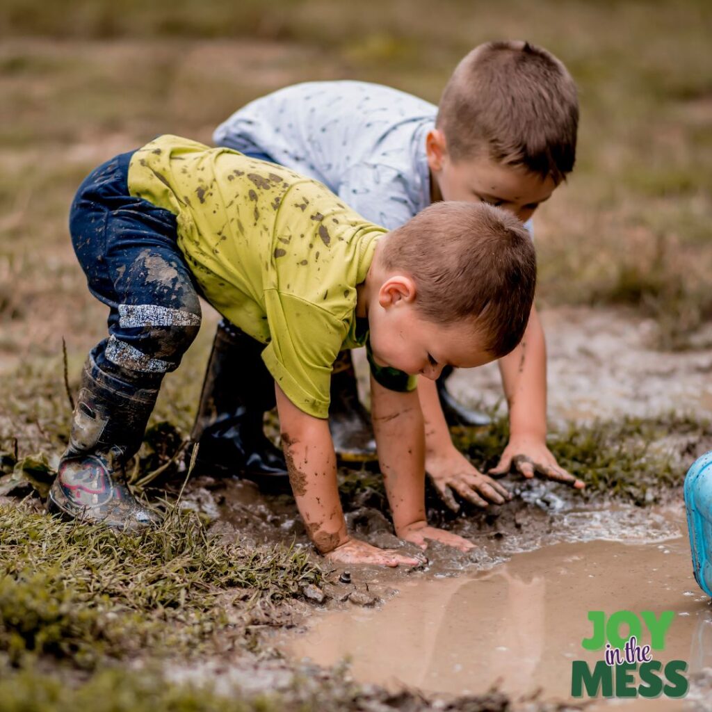 Joy In The Mess Contact Joy In The Mess - Kids playing in the mud